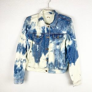 MUDD | UpCycled Bleached Button-Up Denim Jean Jacket